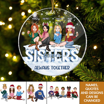 Besties - Besties Forever - Personalized Acrylic Ornament