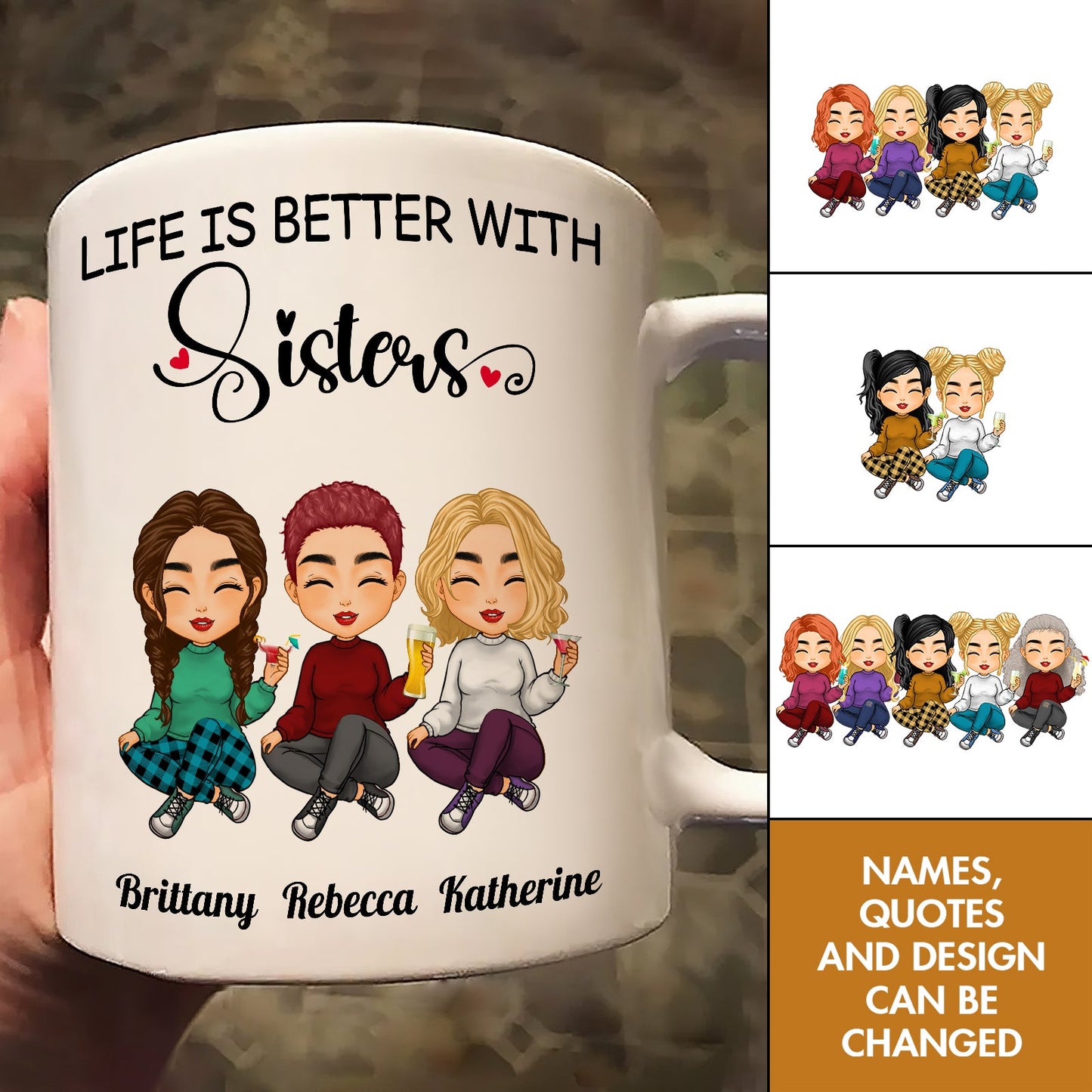 Besties - Soul Sisters - Personalized Mug