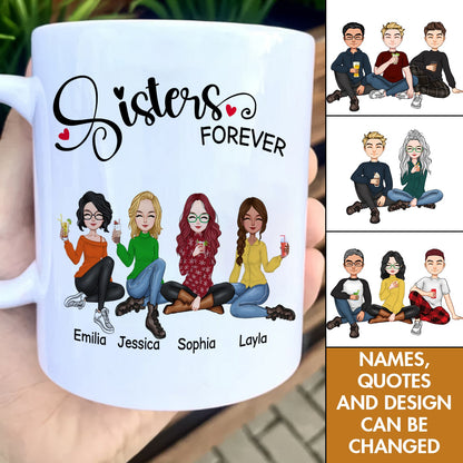 Besties - Sisters Forever - Personalized Mug