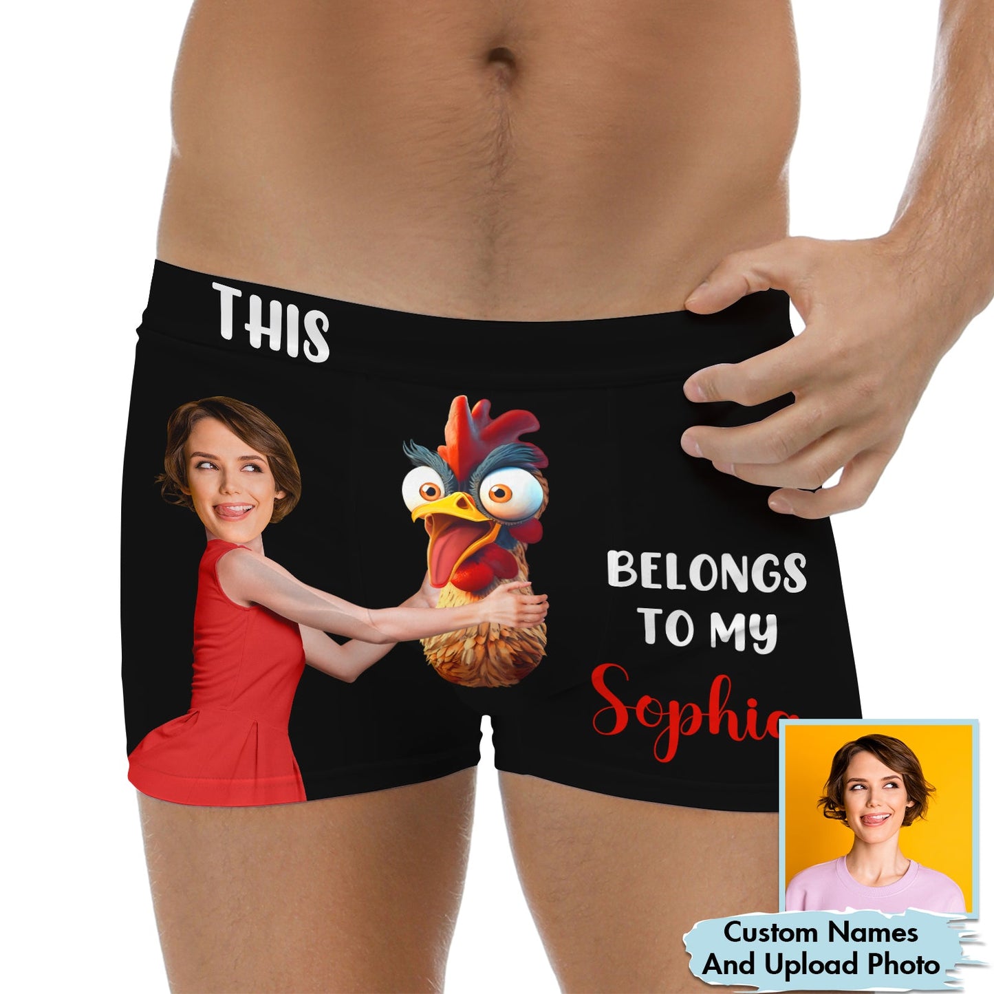 Couple - This Cock Belong To - Personalized Men Boxer