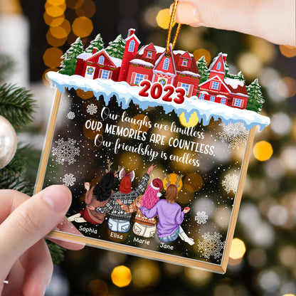 Our Laughs Are Limitless Our Memories Are Countless - Personalized Acrylic Ornament