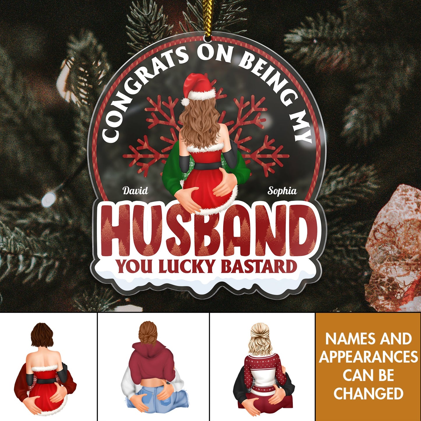 Couple - Congrats On Being My Husband - Personalized Acrylic Ornament