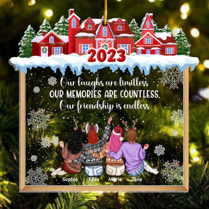 Our Laughs Are Limitless Our Memories Are Countless - Personalized Acrylic Ornament