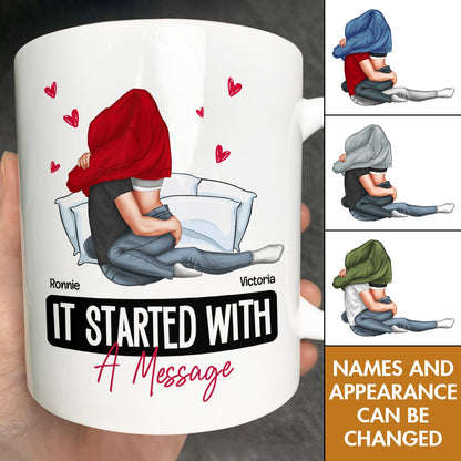 Couple - It Started With A Message - Personalized Mug