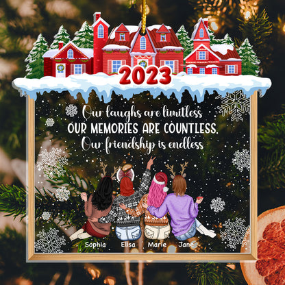 Our Laughs Are Limitless Our Memories Are Countless - Personalized Acrylic Ornament