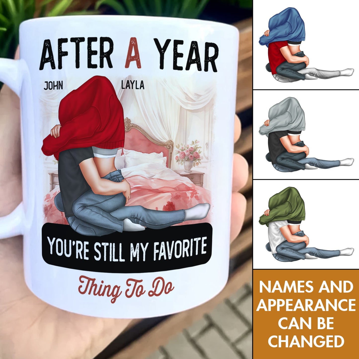 Couple - After A Year You're Still Hotter Than This Coffee - Personalized Mug