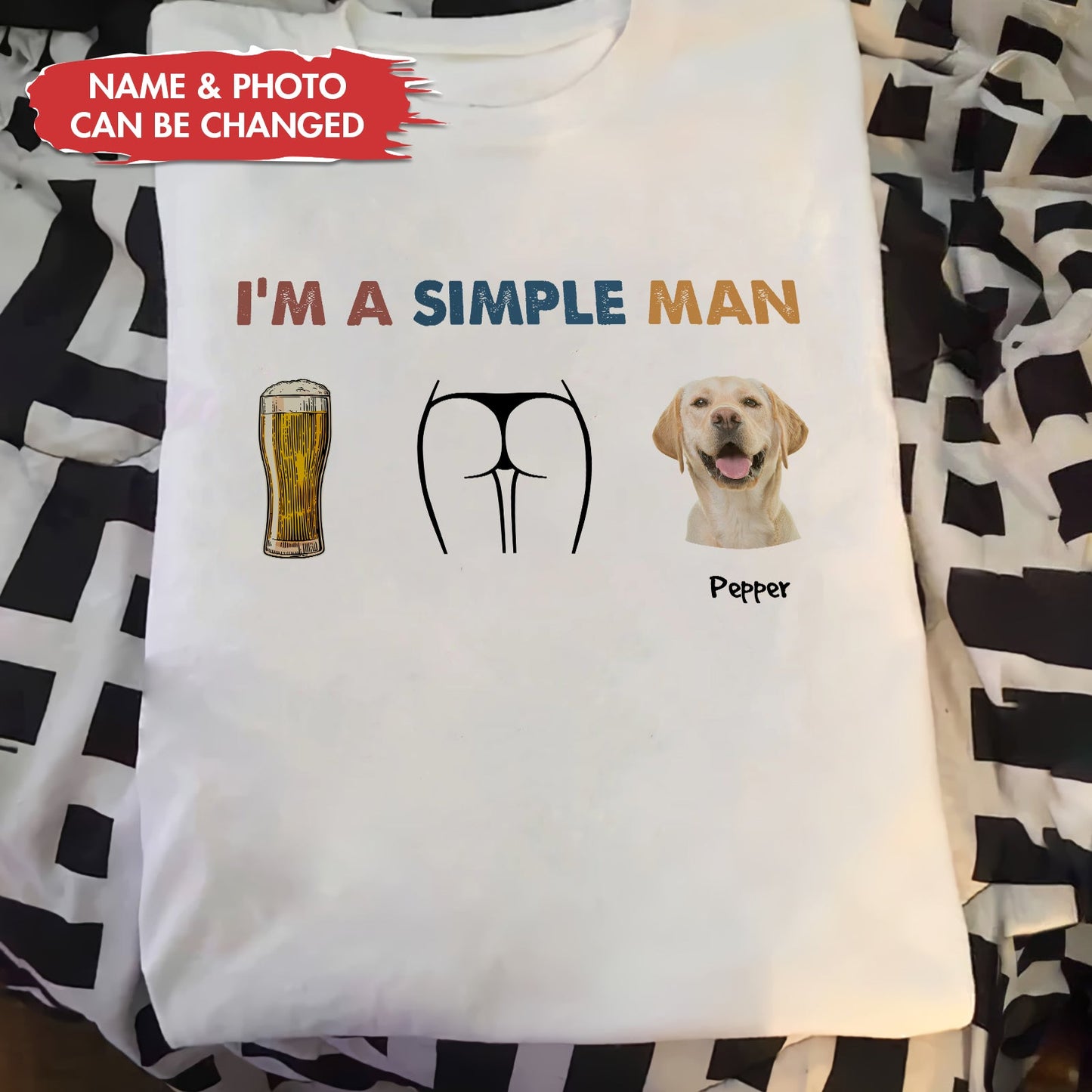 Pet Lovers - I Am A Simple Man- Personalized Photo Shirt