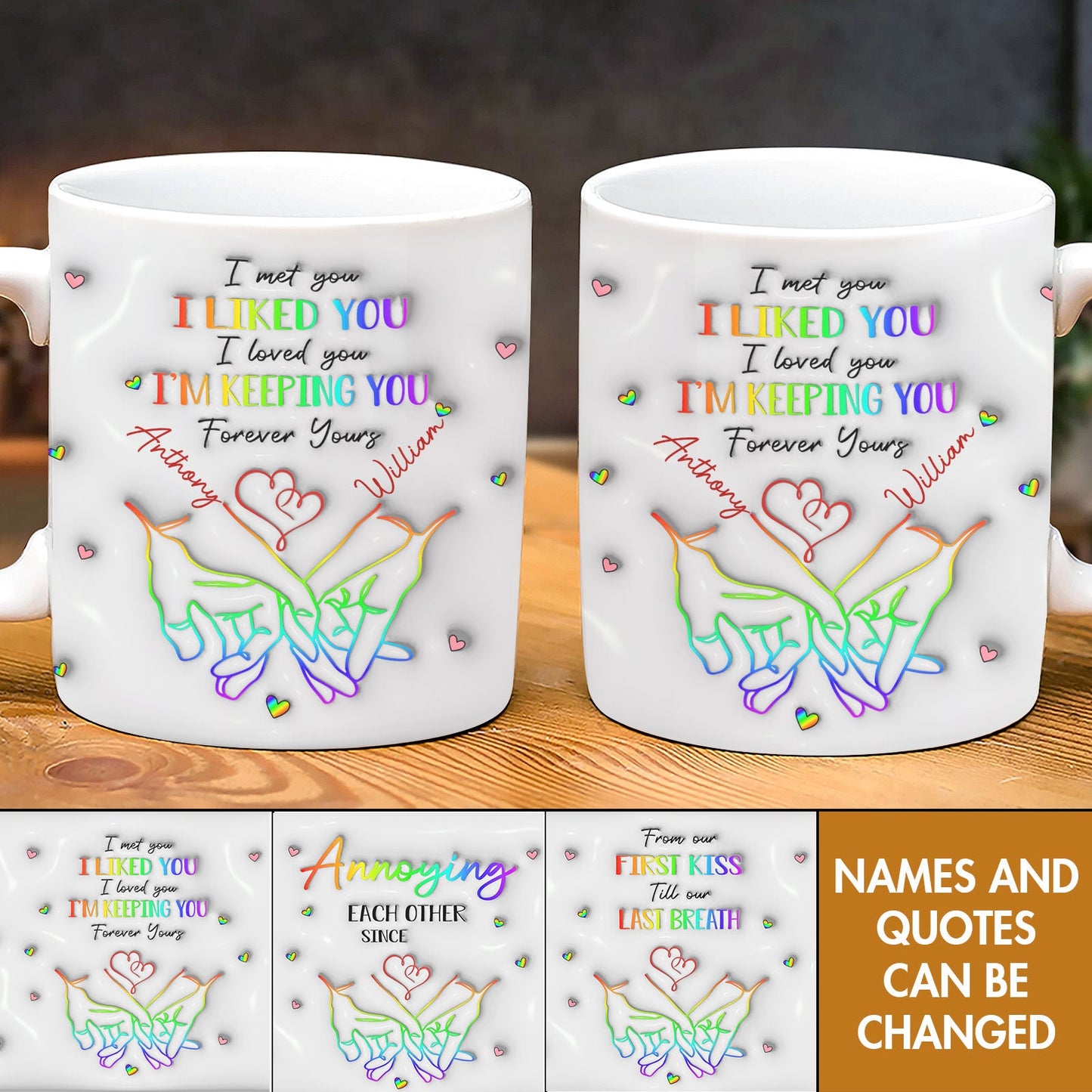 Couple - Love Knows No Gender - Personalized Mug