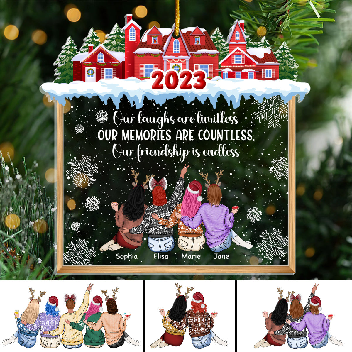 Our Laughs Are Limitless Our Memories Are Countless - Personalized Acrylic Ornament