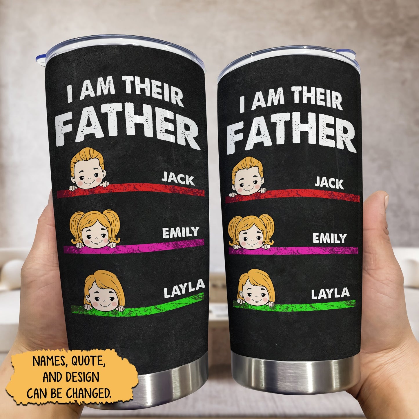 Father-  I Am Their Father - Personalized Tumbler