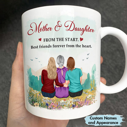 Mother And Daughters - Best Friends Forever From The Heart - Personalized Mug