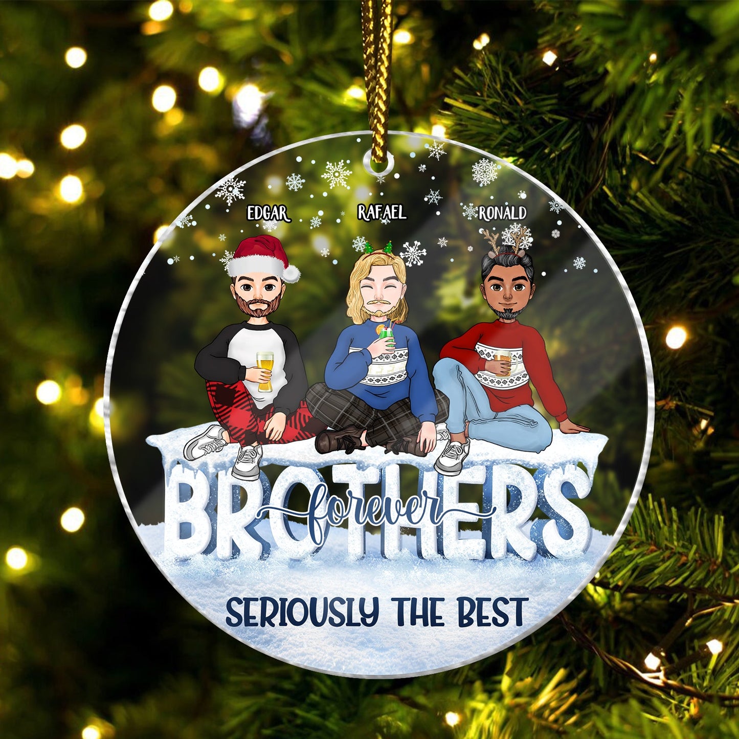 Besties - Besties Forever - Personalized Acrylic Ornament