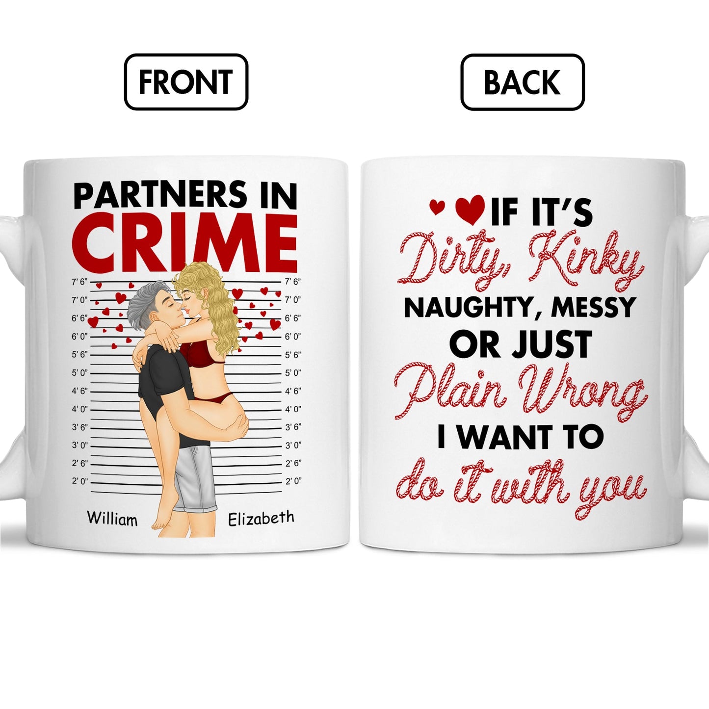 Couple - Partners In Crime - Personalized Mug