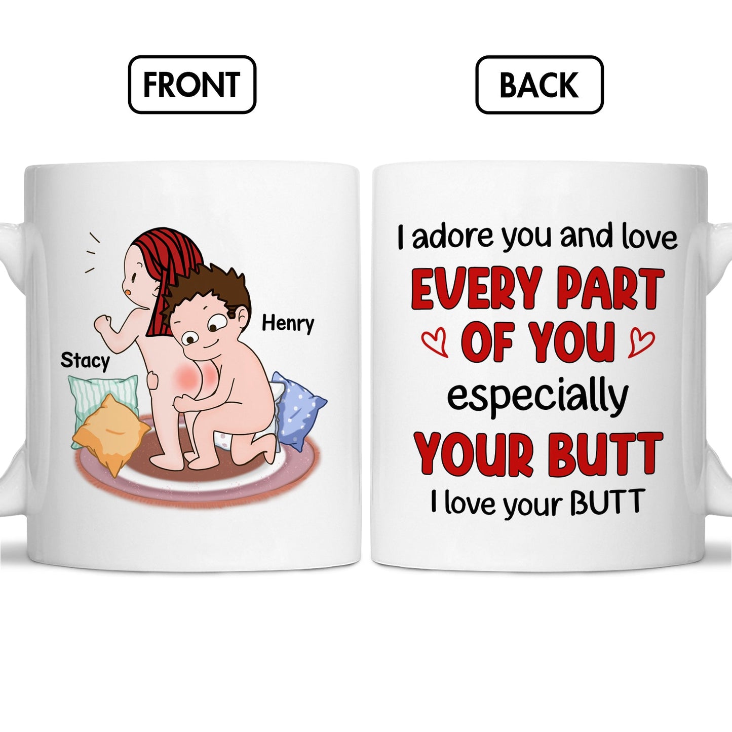 Couple - I Adore You And Love - Personalized Mug