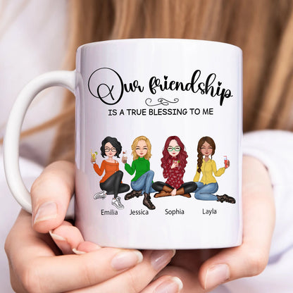 Besties - Our Friendship Is A True Blessing To Me - Personalized Mug