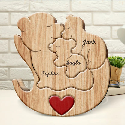 Mother - Mama Bear - Personalized Wooden Puzzle