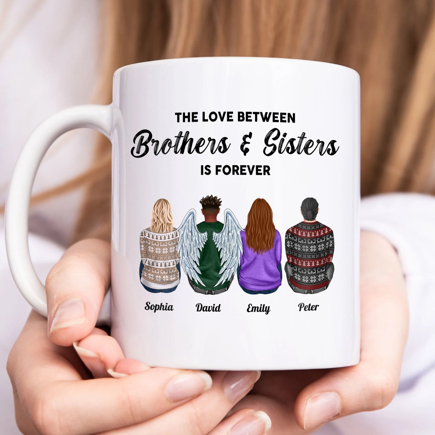 Family - The Love Between Brothers And Sisters Is Forever - Personalized Mug Ver 2