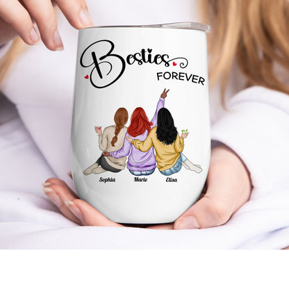 Friend- Besties Forever- Personalized Wine Tumbler