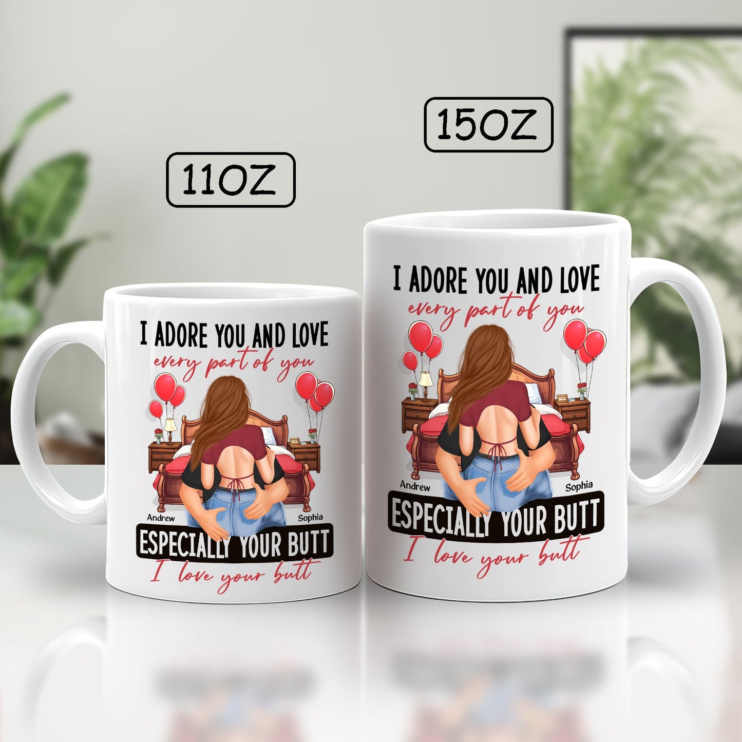 Couple - I love your But - Personalized Ceramic Mug