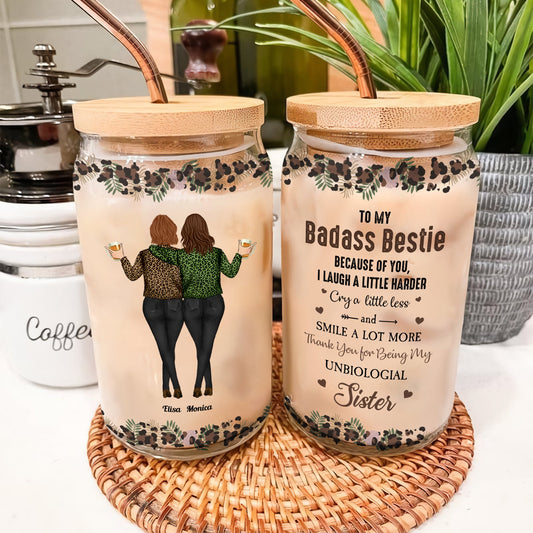 Besties - To My Badass Bestie - Personalized Glass Can