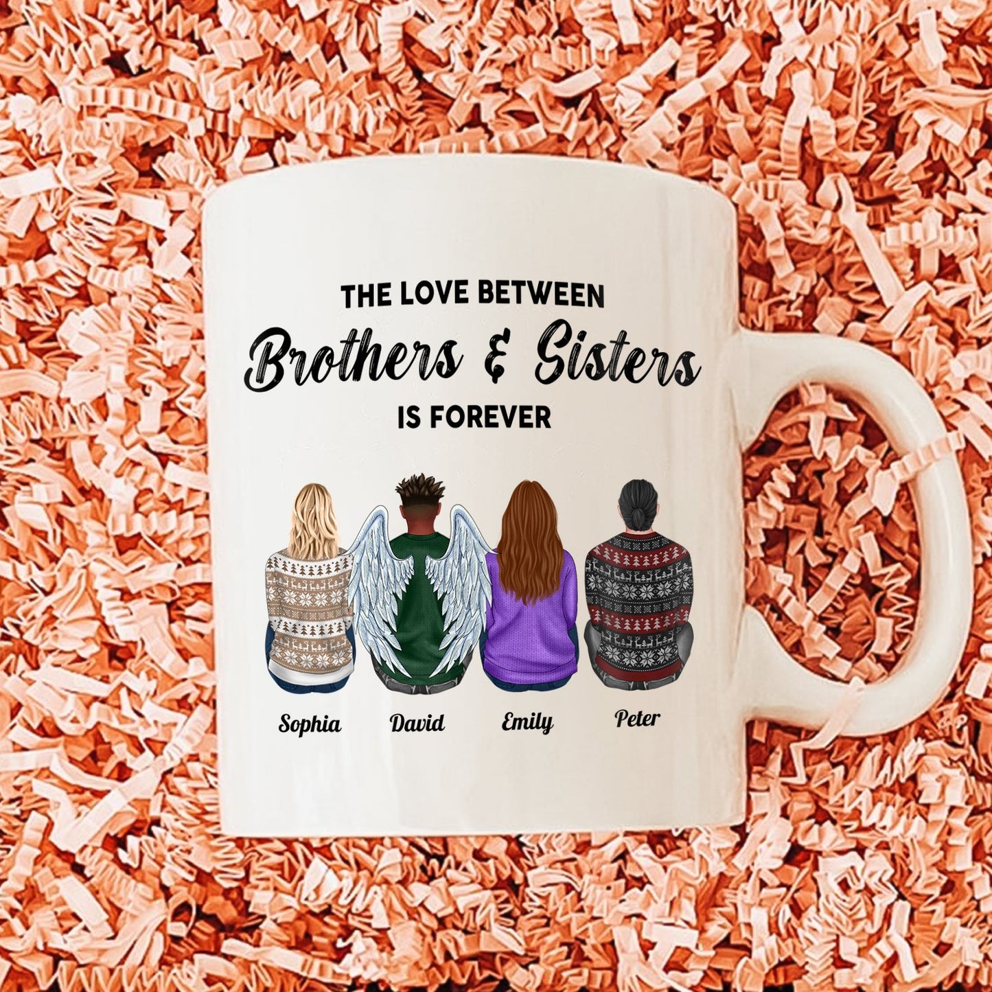 Family - The Love Between Brothers And Sisters Is Forever - Personalized Mug Ver 2