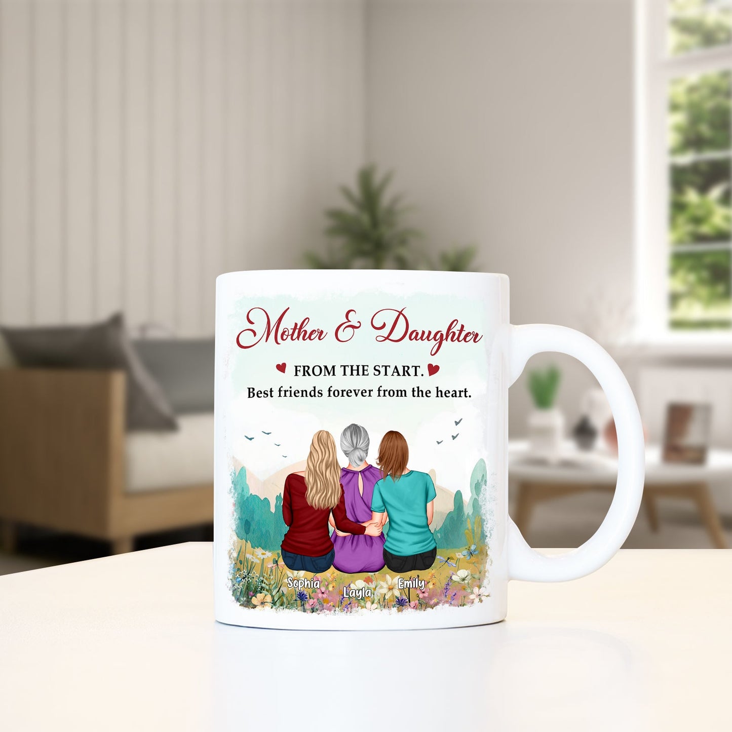 Mother And Daughters - Best Friends Forever From The Heart - Personalized Mug