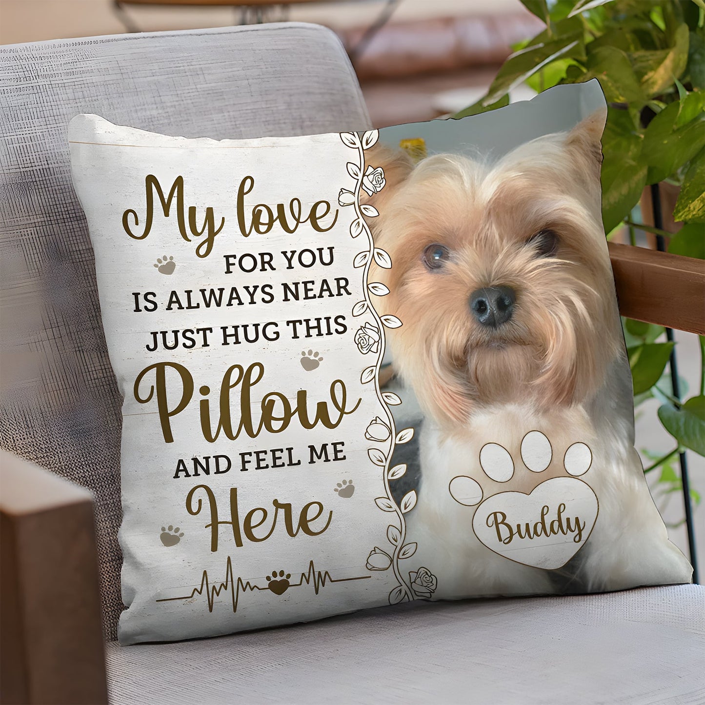 Pet Lovers - Then You Know I'm Here - Memorial Personalized Custom Pillow