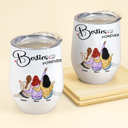 Friend- Besties Forever- Personalized Wine Tumbler