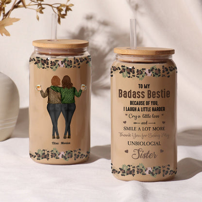 Besties - To My Badass Bestie - Personalized Glass Can