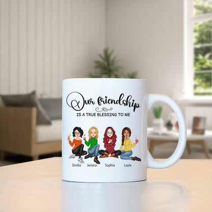 Besties - Our Friendship Is A True Blessing To Me - Personalized Mug