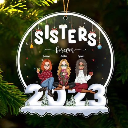 2023 Besties Forever - Personalized Shaped Acrylic Ornament