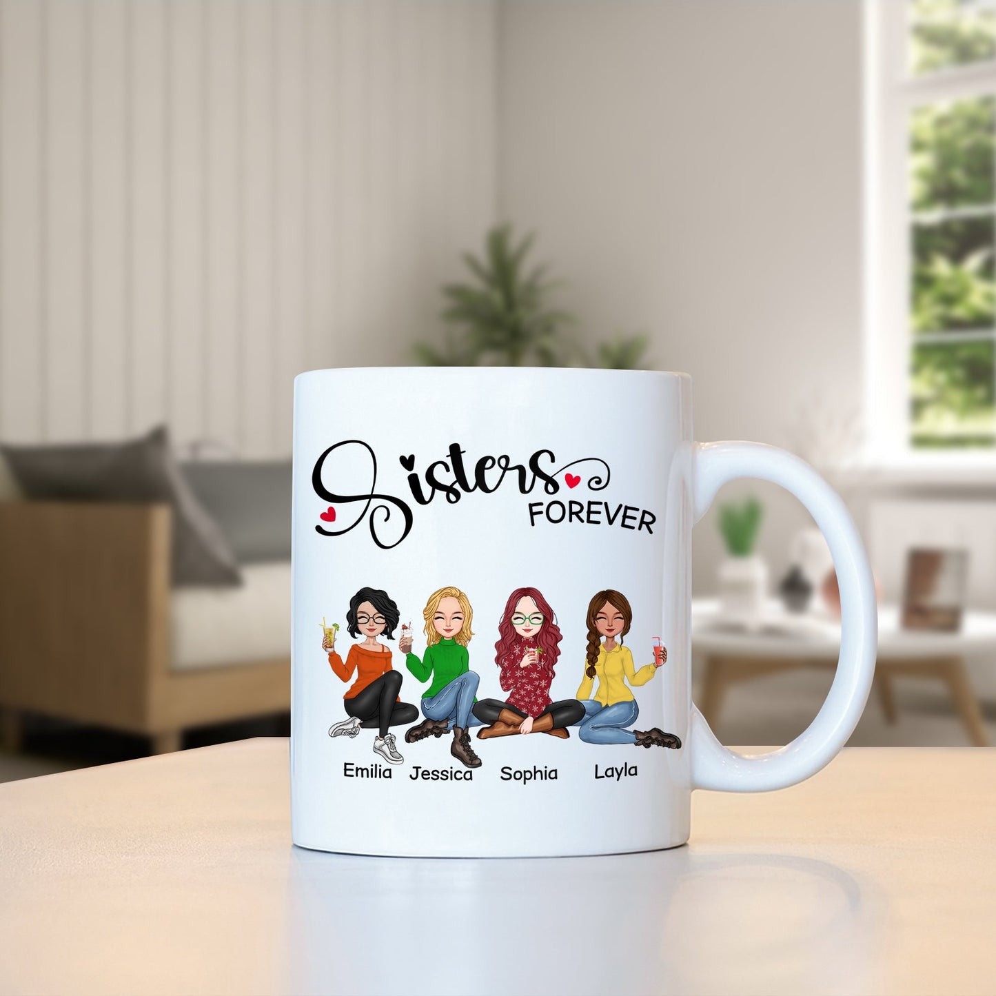 Besties - Sisters Forever - Personalized Mug