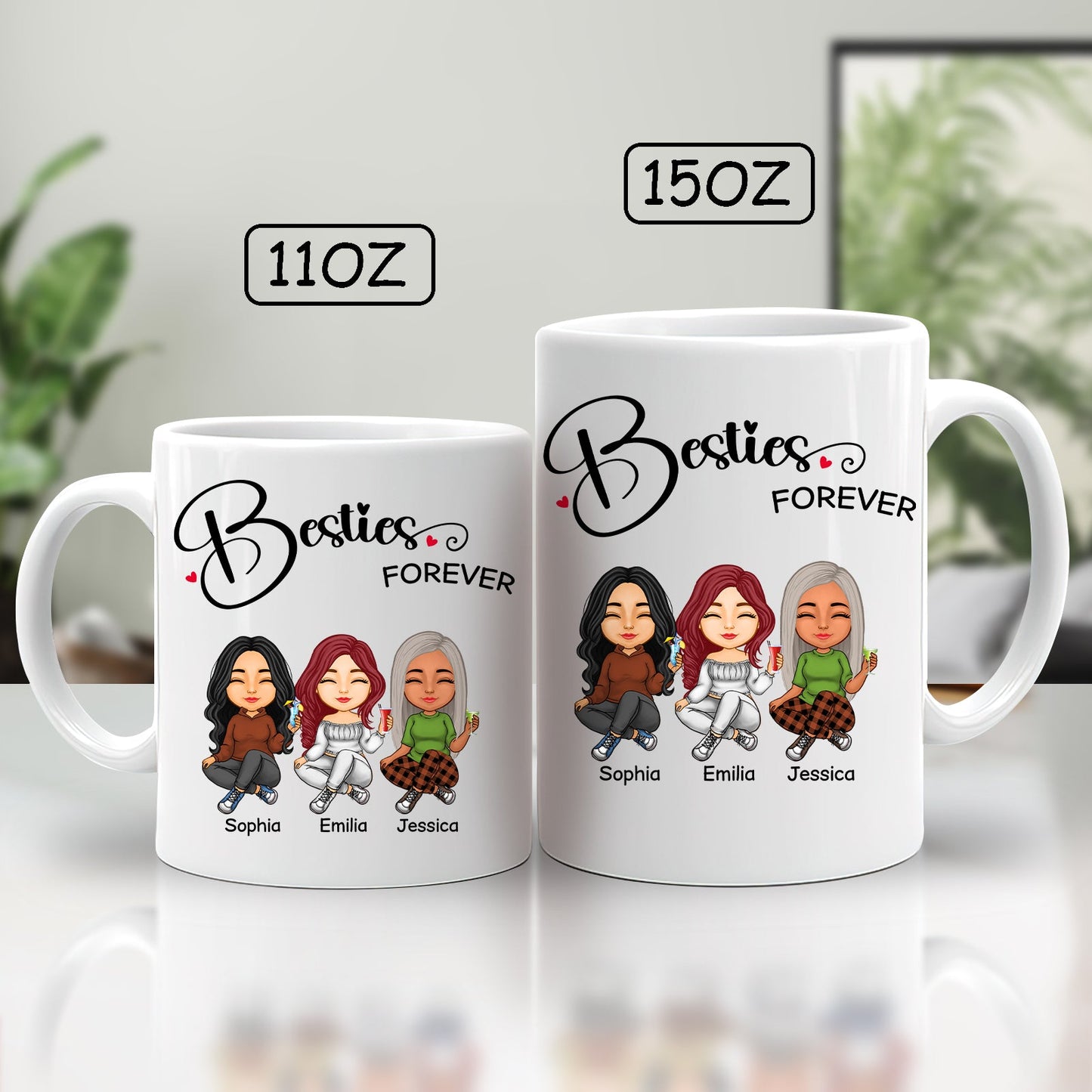 Besties - Besties Forever - Personalized Mug (Ver 5)