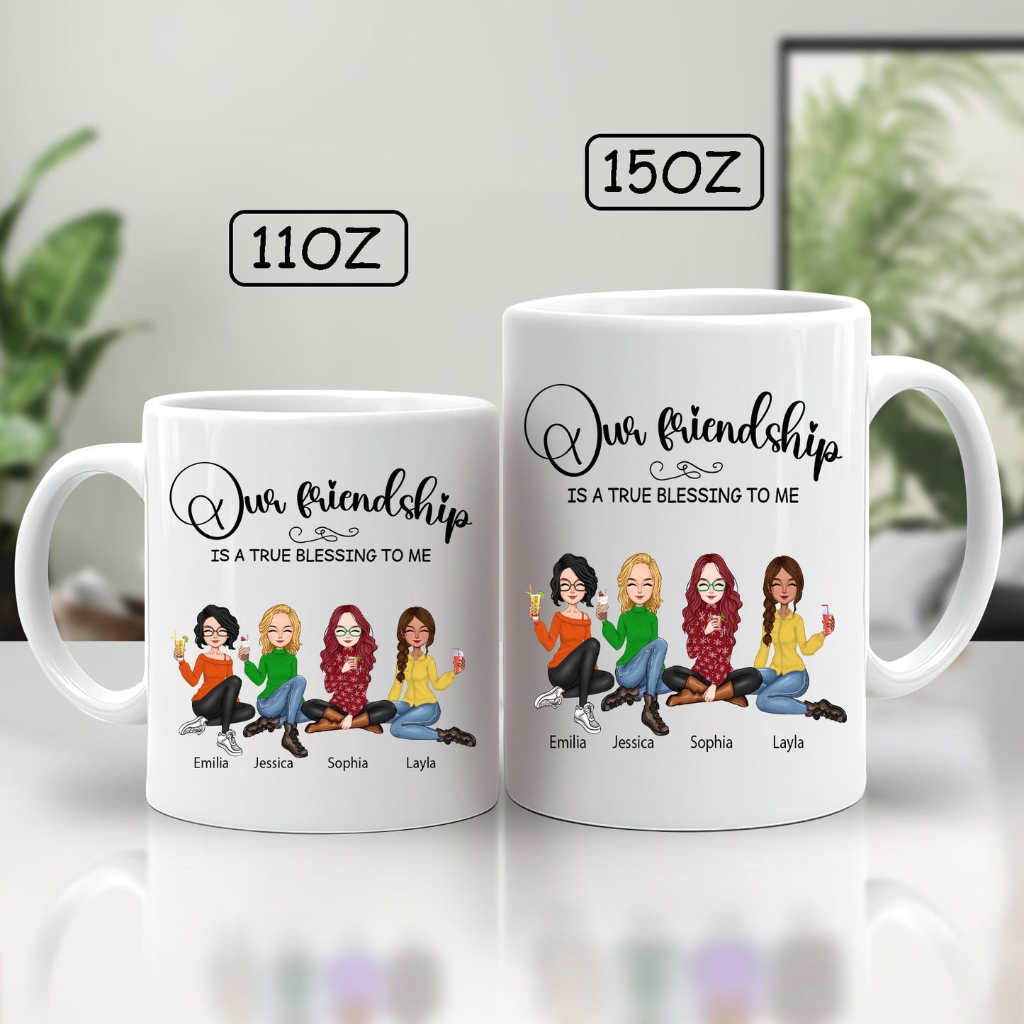 Besties - Our Friendship Is A True Blessing To Me - Personalized Mug