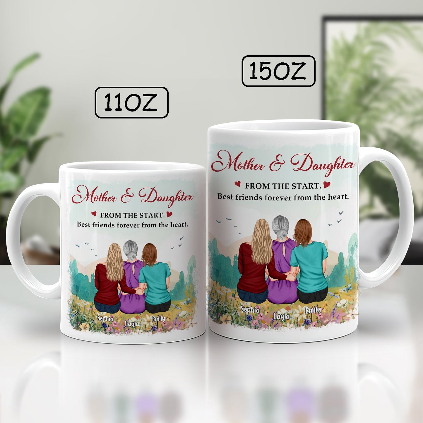 Mother And Daughters - Best Friends Forever From The Heart - Personalized Mug