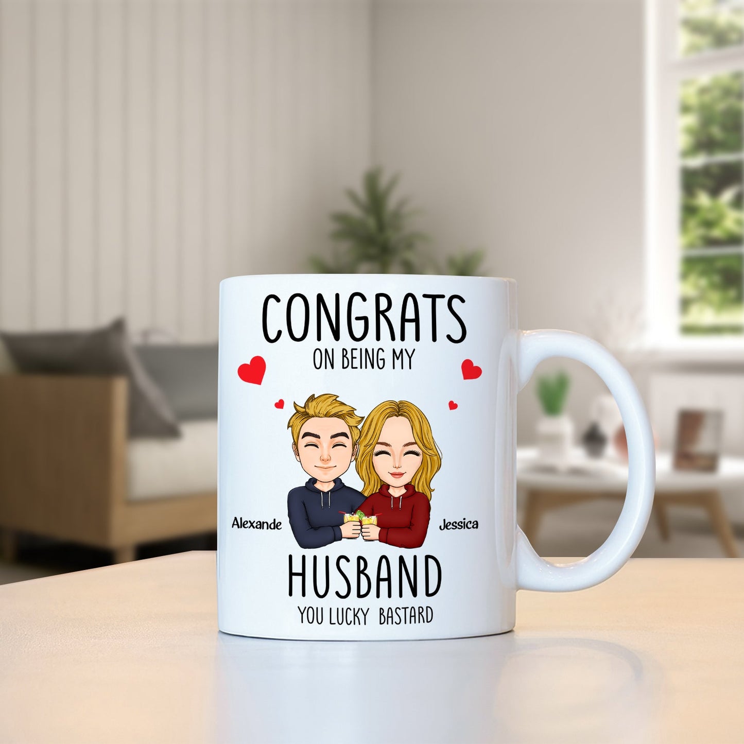 Couple - Congrats On Being My Husband - Personalized Mug