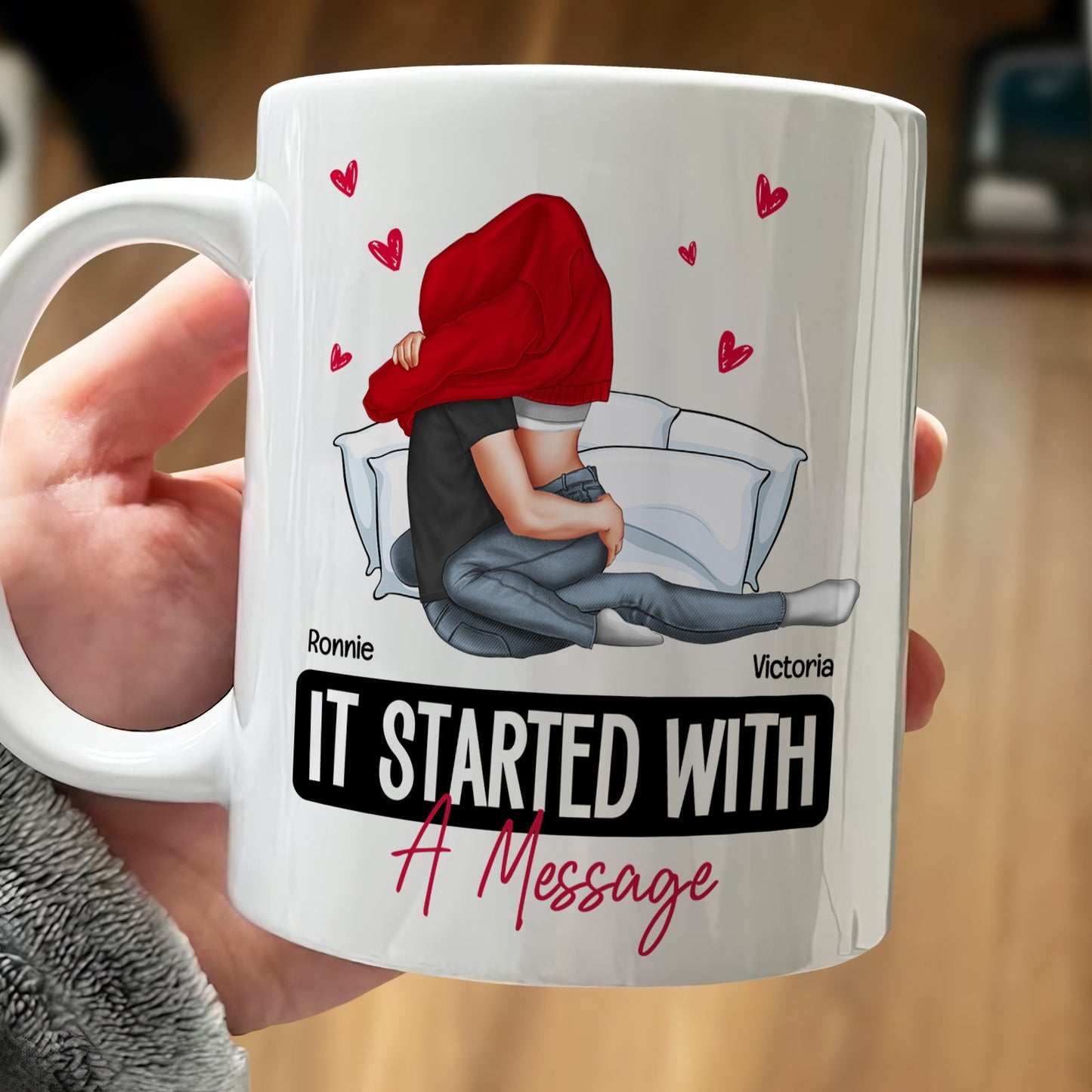 Couple - It Started With A Message - Personalized Mug