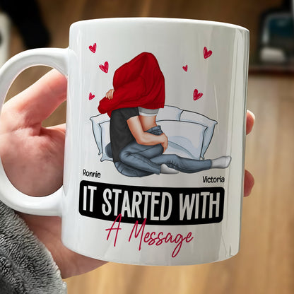 Couple - It Started With A Message - Personalized Mug