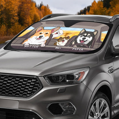 Pet Lovers - Dogs And Cats - Personalized Car Sunshade