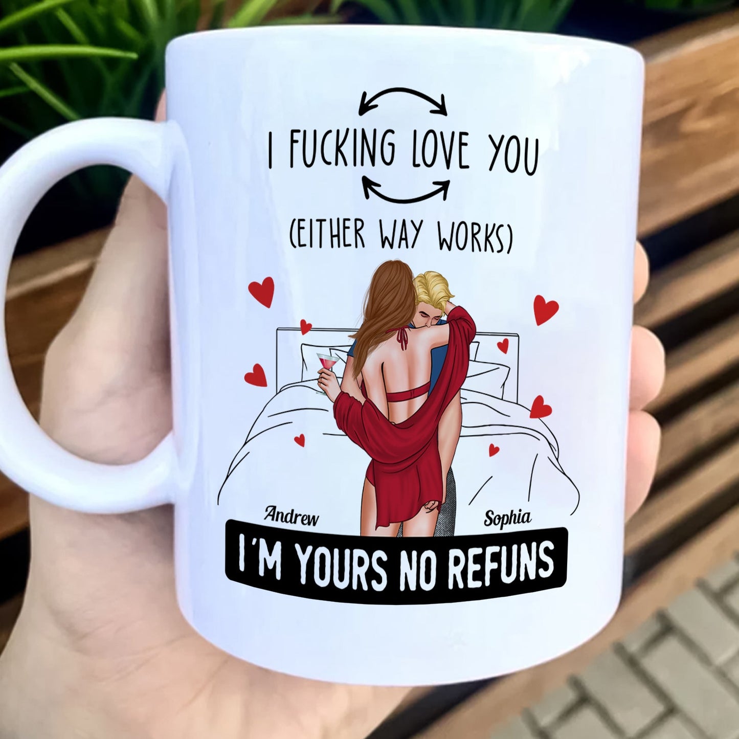 Couple - I F- Love You (Either Way Works) - Personalized Mug