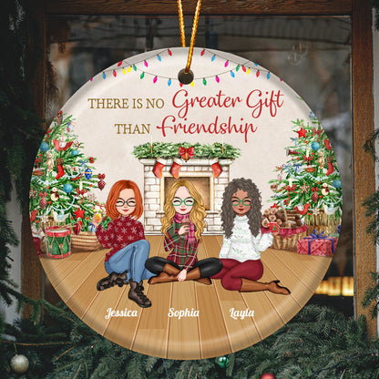 Friends - There is no greater gift than friendship - Personalized Ceramic Round Shaped