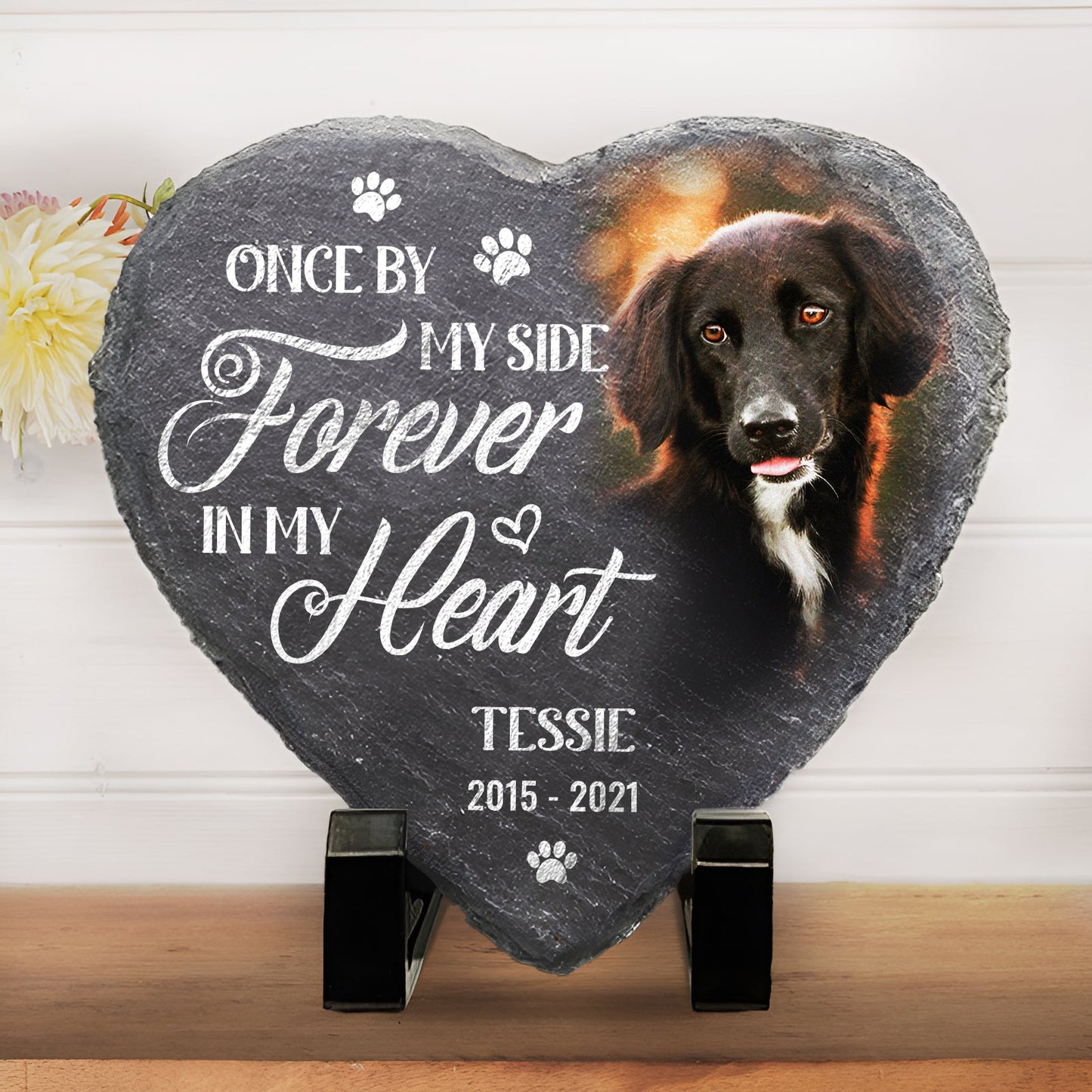 Pet Lovers - Once by my side, forever in my heart - Personalized Memorial Stones