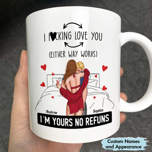 Couple - I F- Love You (Either Way Works) - Personalized Mug