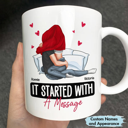 Couple - It Started With A Message - Personalized Mug