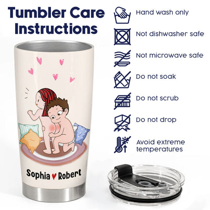 Couple - I Adore You And Love Every Part Of You Especially Your Butt - Personalized Tumbler