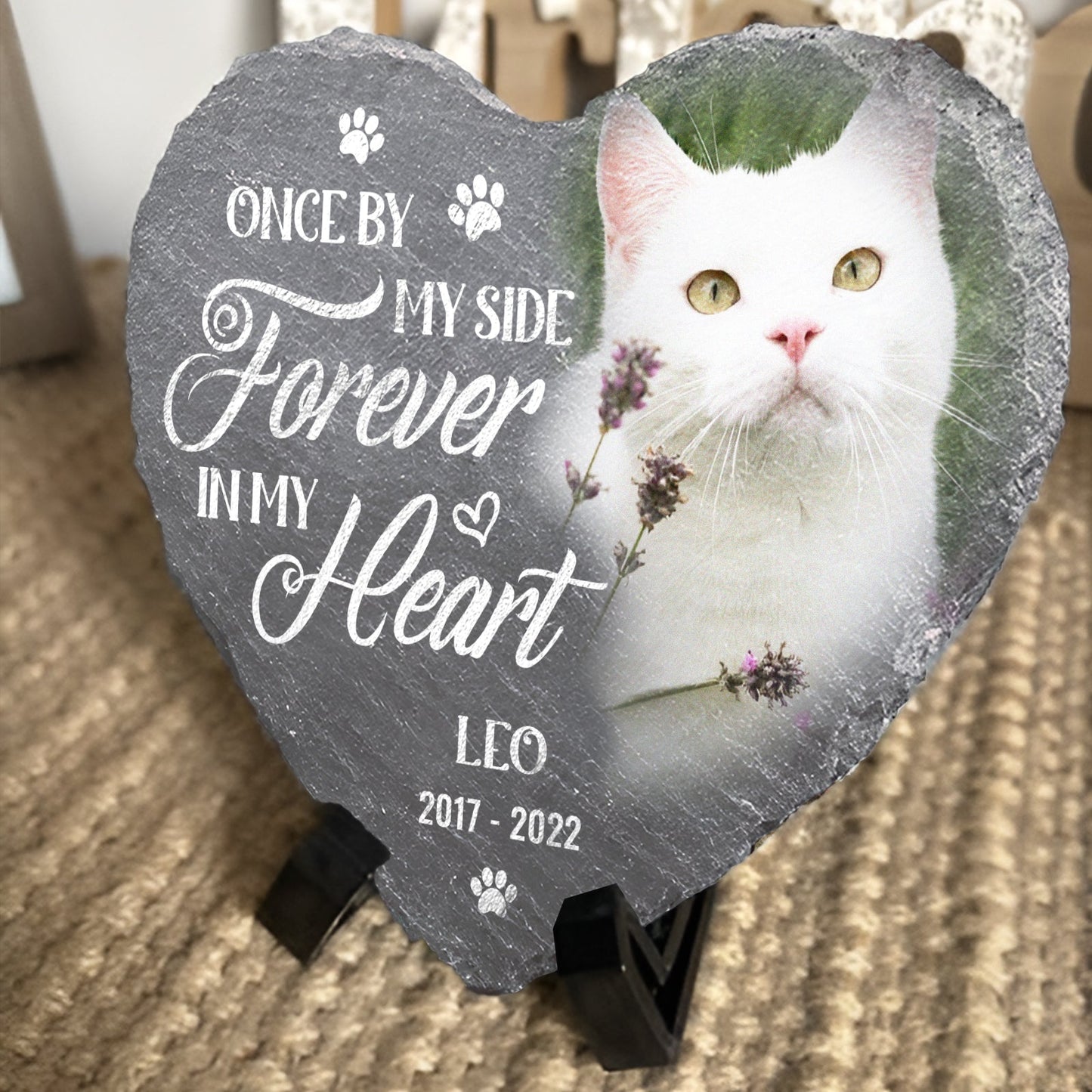 Pet Lovers - Once by my side, forever in my heart - Personalized Memorial Stones