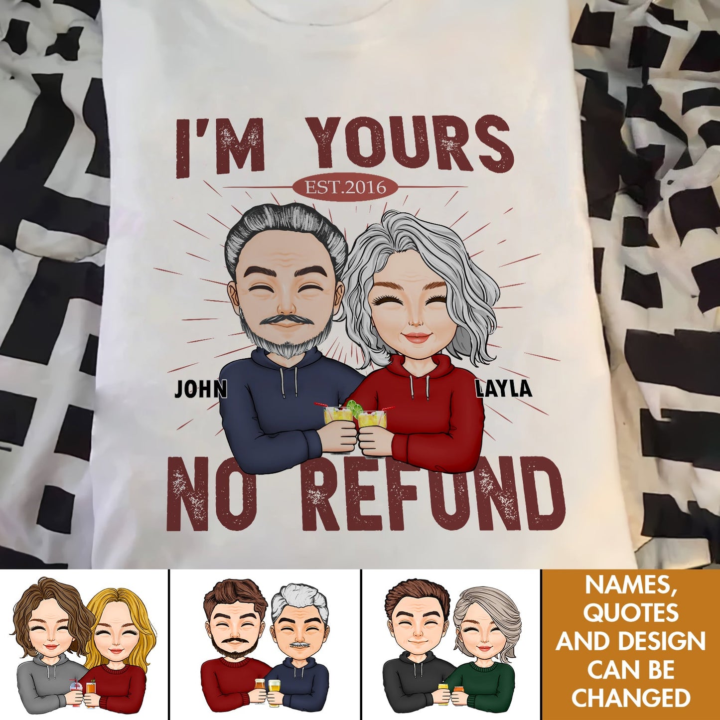 Couple - I'm Yours No Refund - Personalized Unisex T-shirt