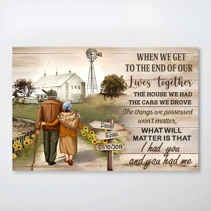 Couple - I Had You And You Had Me - Personalized Couple Canvas