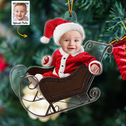 Adorable Newborn Baby - Personalized Acrylic Photo Ornament