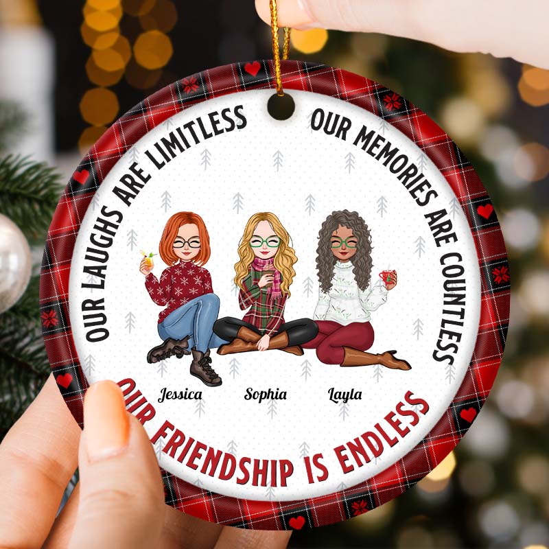 Our Friendship Is Endless Ver 2 - Personalized Ceramic Ornament